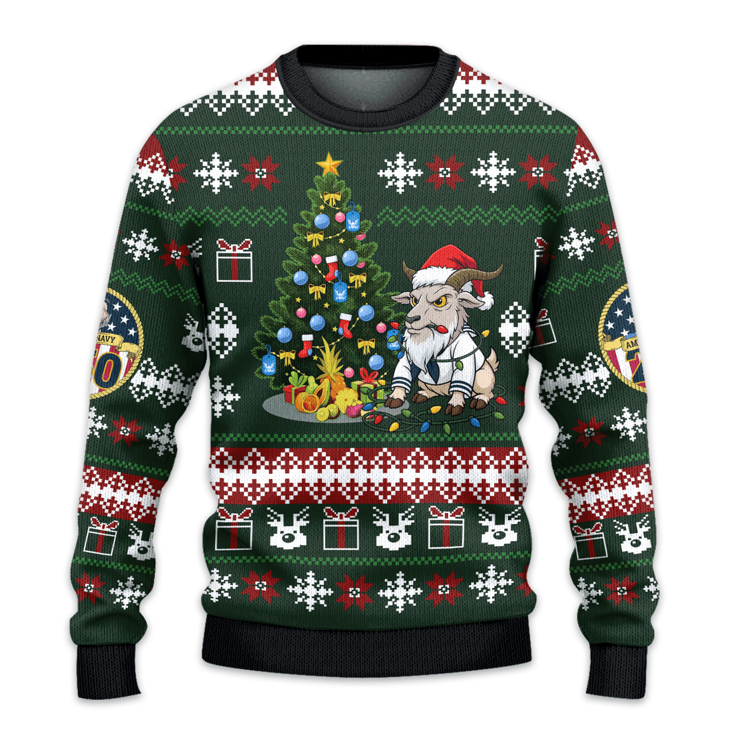 US NAVY 250th Years Of Service All-over Sweater