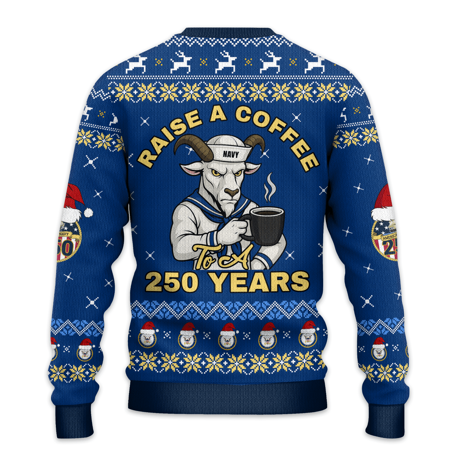 US NAVY 250th Years Of Service All-over Sweater