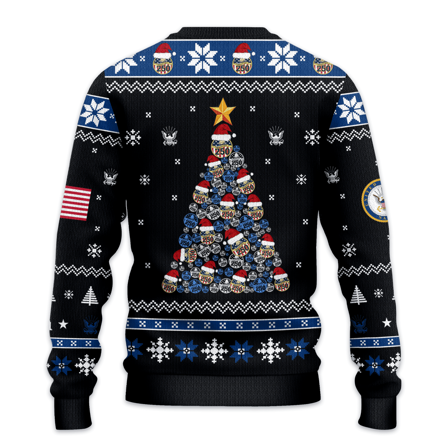 US NAVY 250th Years Of Service All-over Sweater