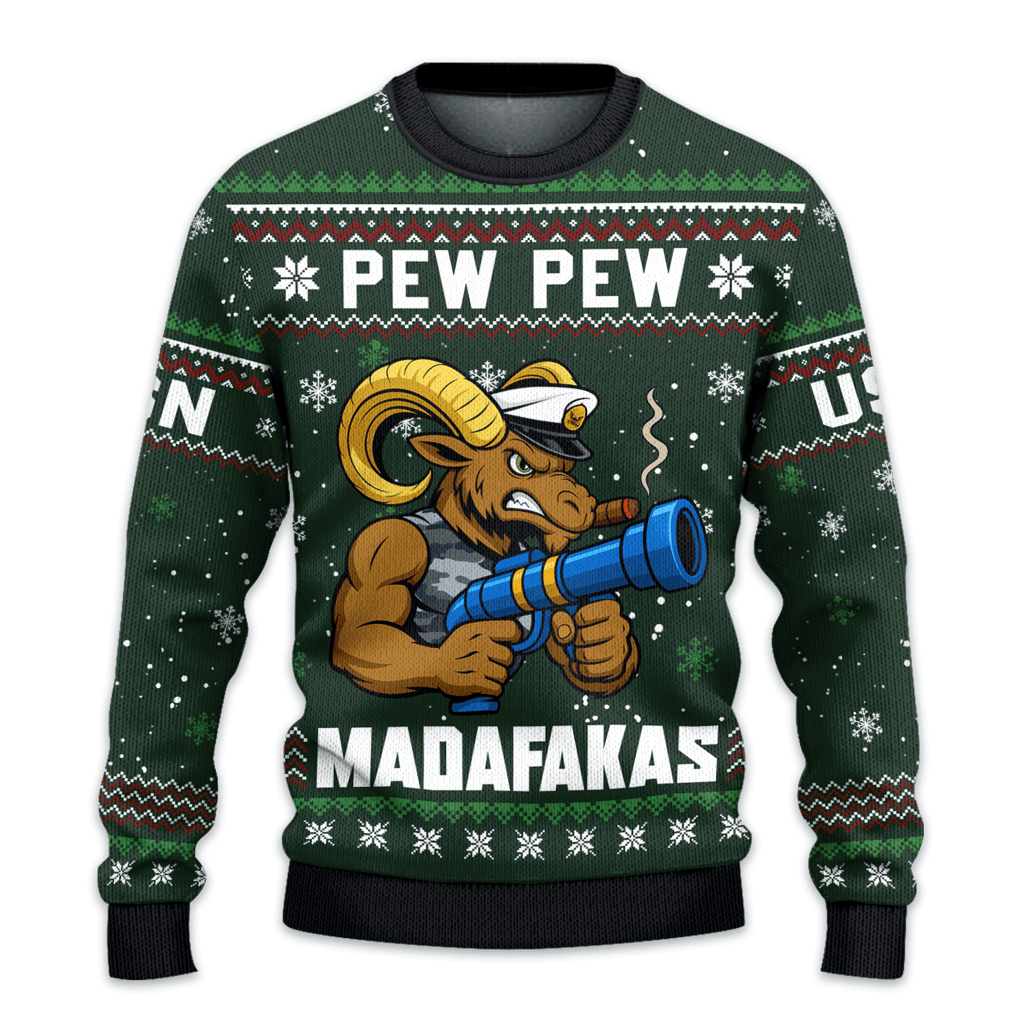 US NAVY 250th Years Of Service All-over Sweater