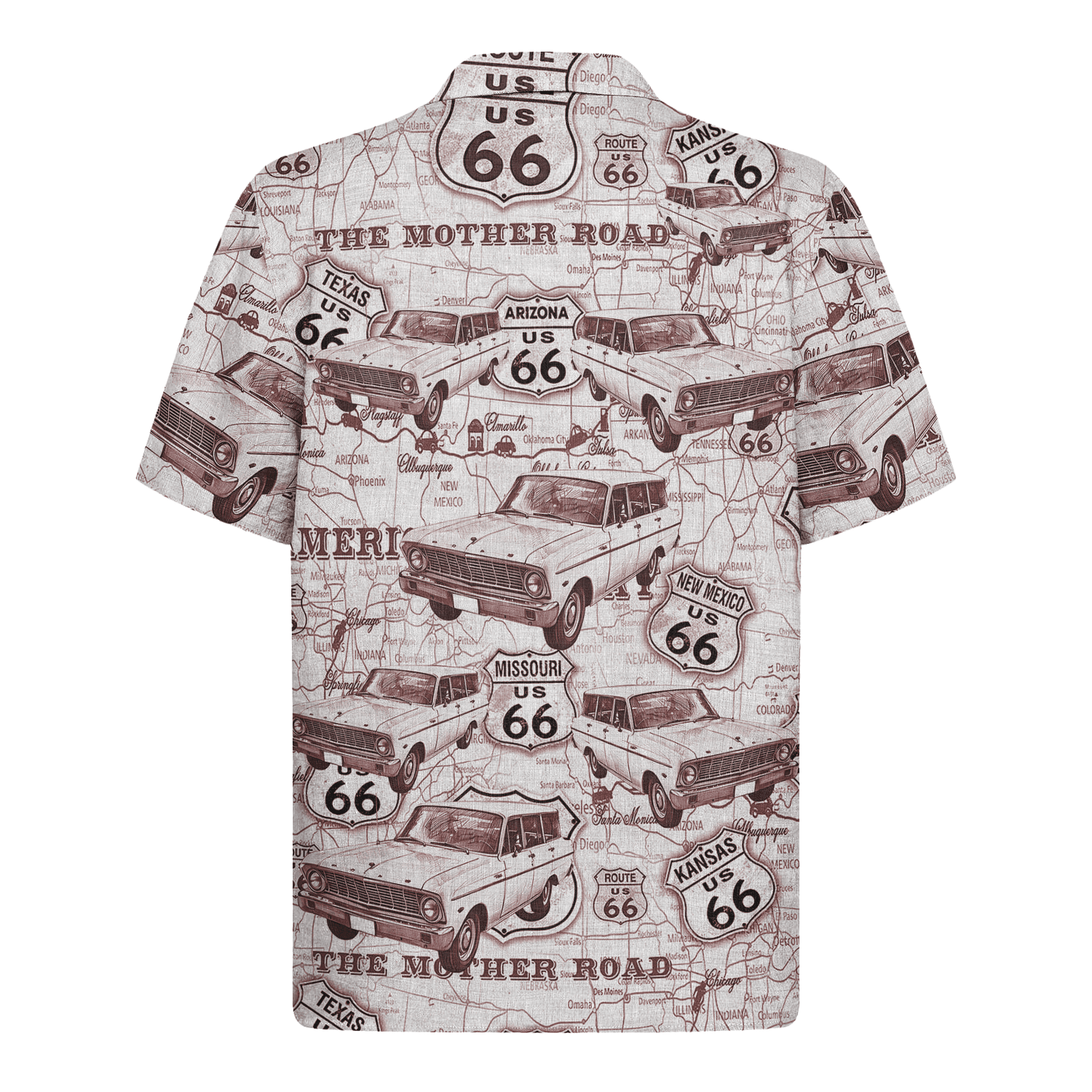 Personalized Hawaiian Shirt – Car Red Toile De Jouy