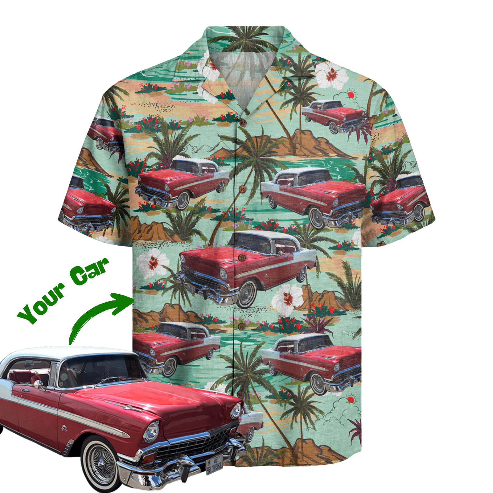 Personalized Hawaiian Shirt With Cars – Mint Island