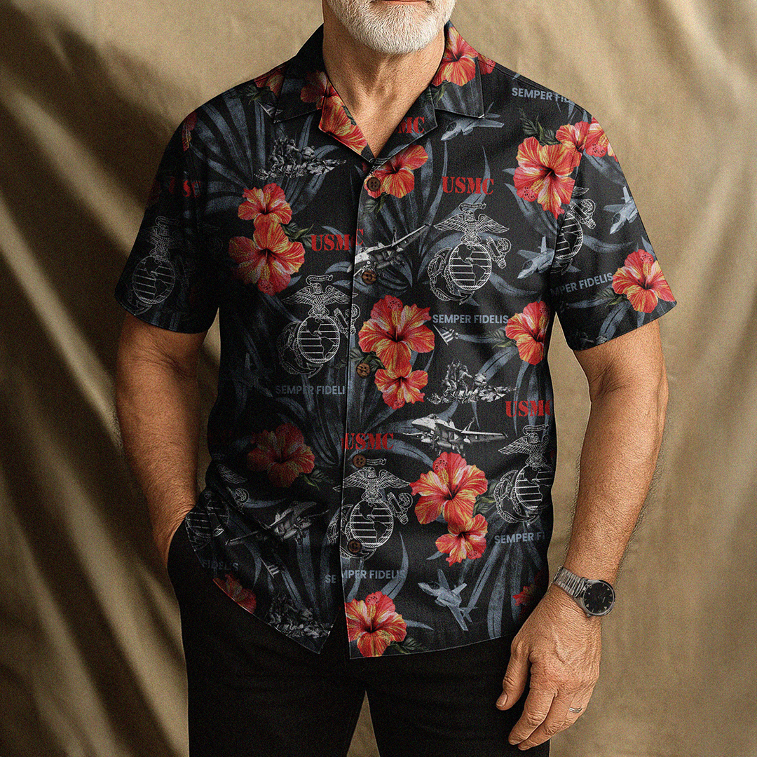 US MARINE 250th Years Of Service Hawaiian Shirt
