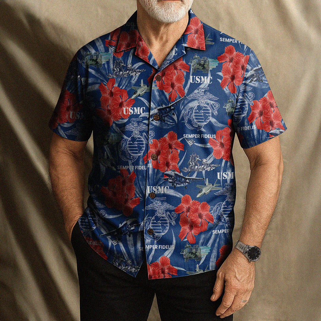 US MARINE 250th Years Of Service Hawaiian Shirt