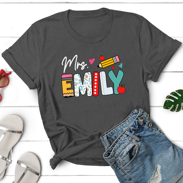 Personalized Teacher Name Shirt, Custom Teacher Name Shirt, Personalized Teacher Shirt, Back to School Shirt, Teacher Shirt