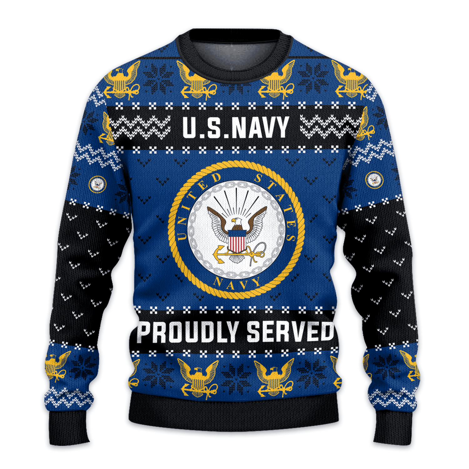 US NAVY 250th Years Of Service All-over-print Sweater