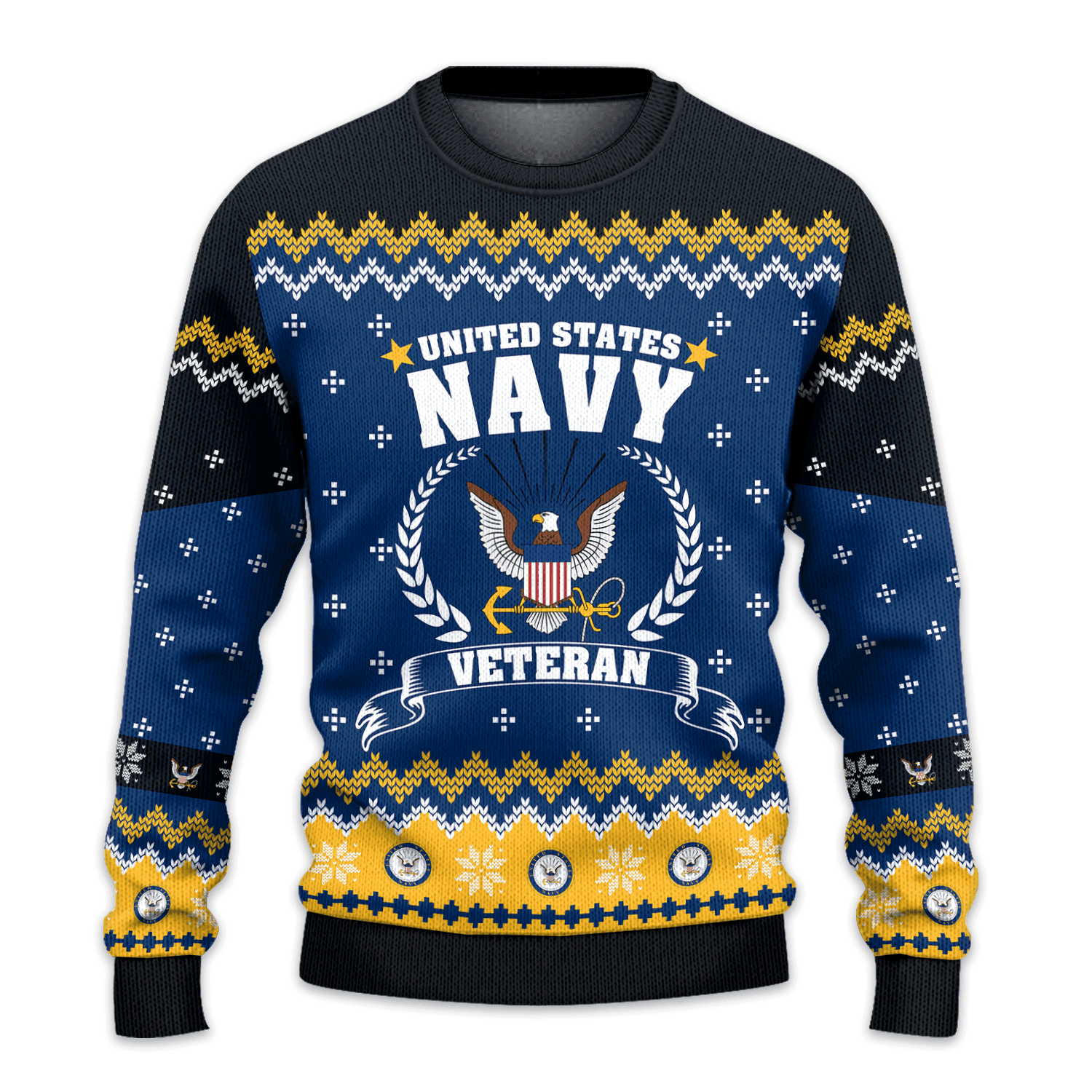 US NAVY 250th Years Of Service All-over-print Sweater