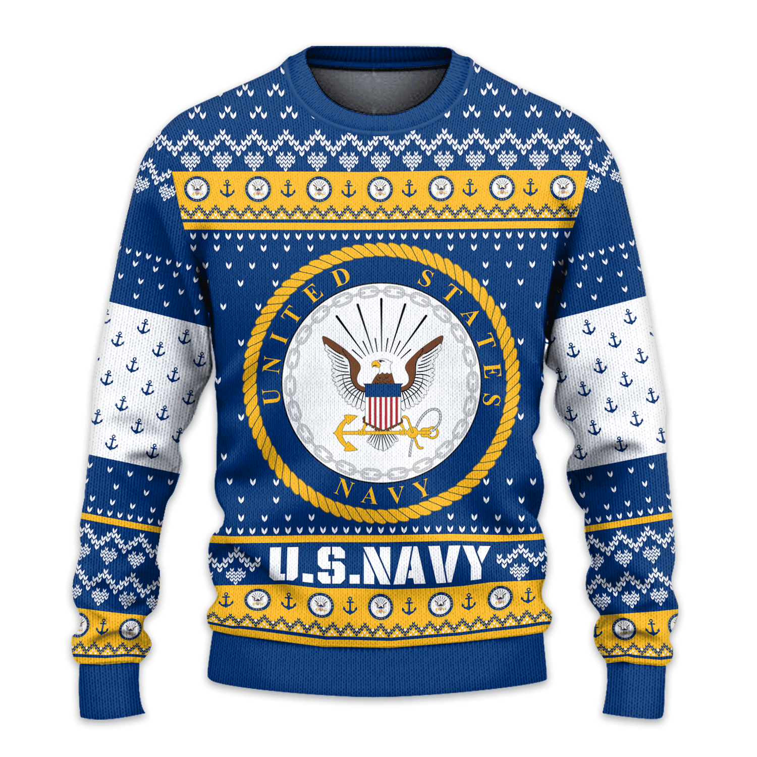 US NAVY 250th Years Of Service All-over-print Sweater