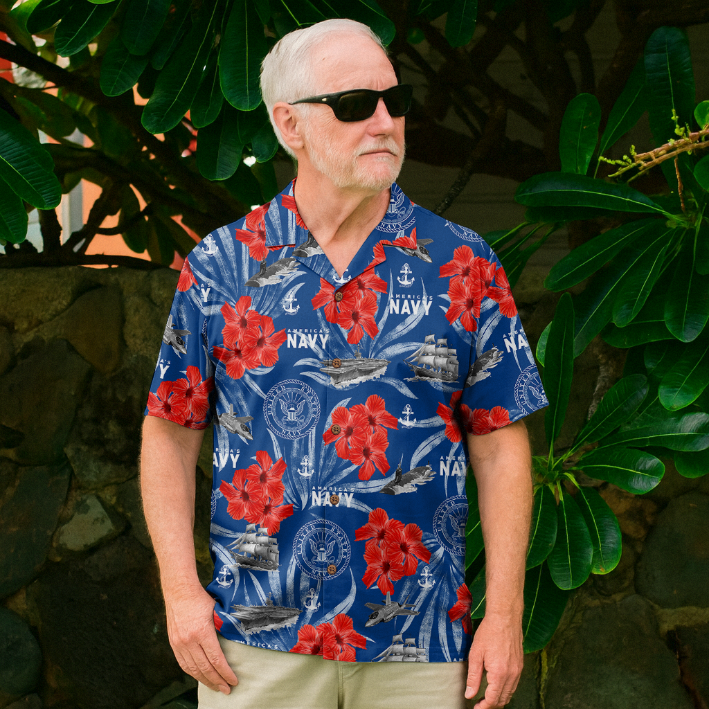 US Navy 250th Years Of Service Hawaiian Shirt