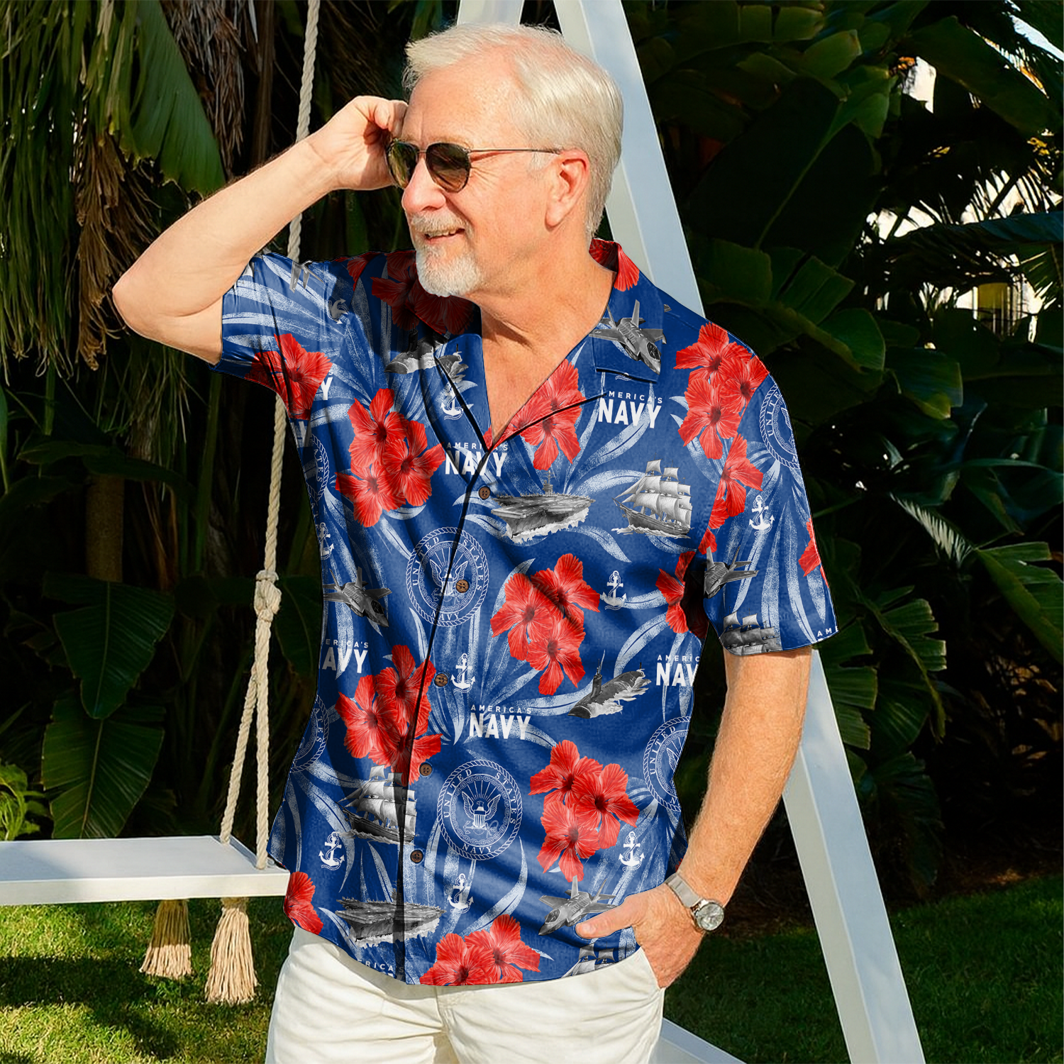 US Navy 250th Years Of Service Hawaiian Shirt