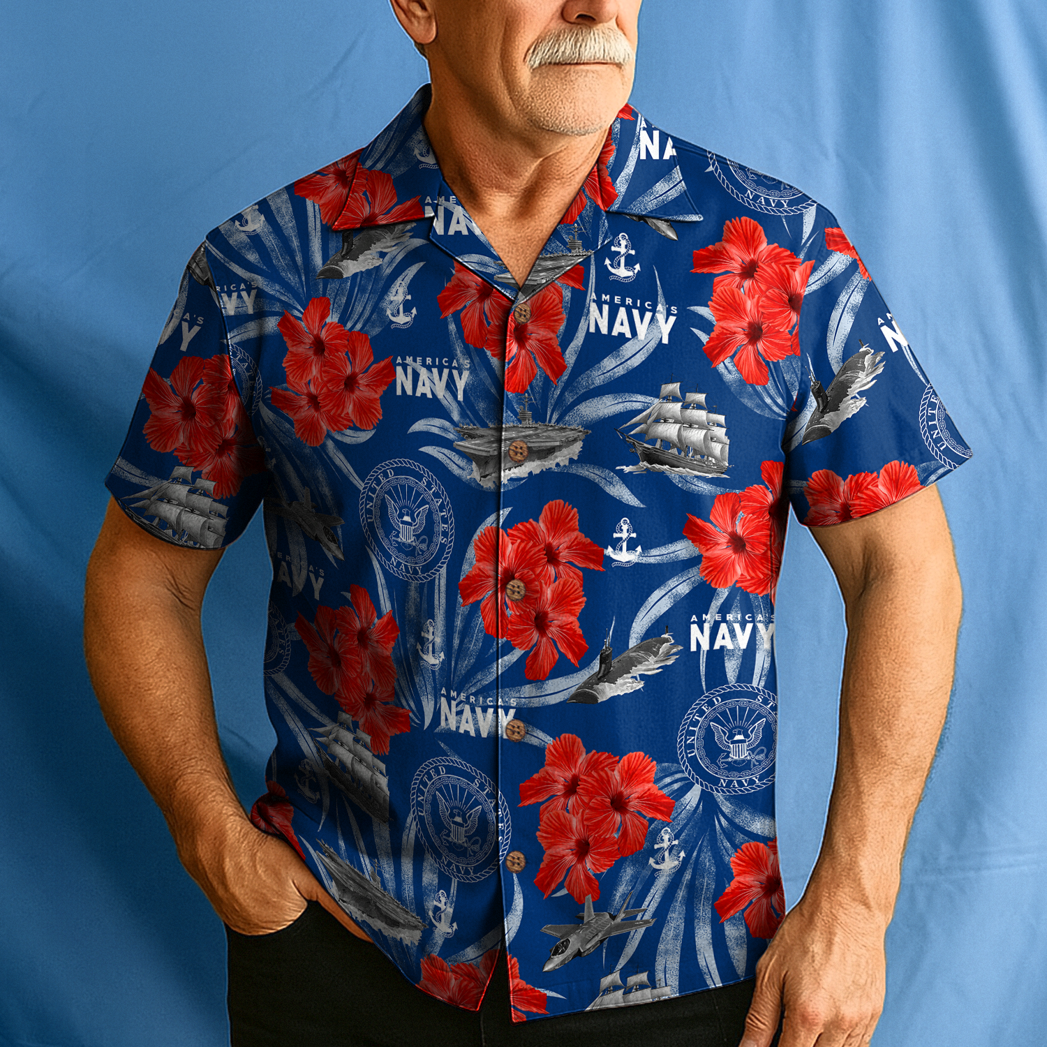 US Navy 250th Years Of Service Hawaiian Shirt