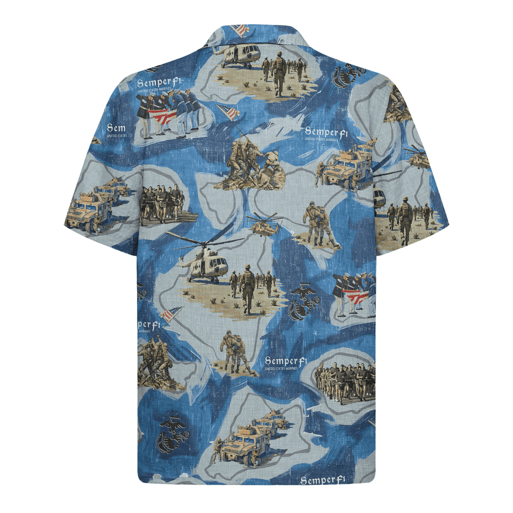 US Marine Corps 250th Years Of Service Hawaiian Shirt