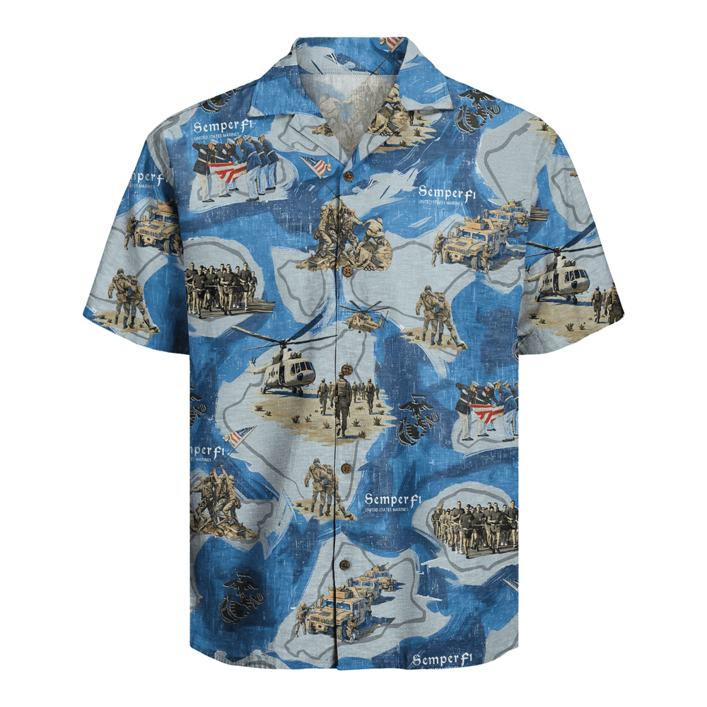US Marine Corps 250th Years Of Service Hawaiian Shirt