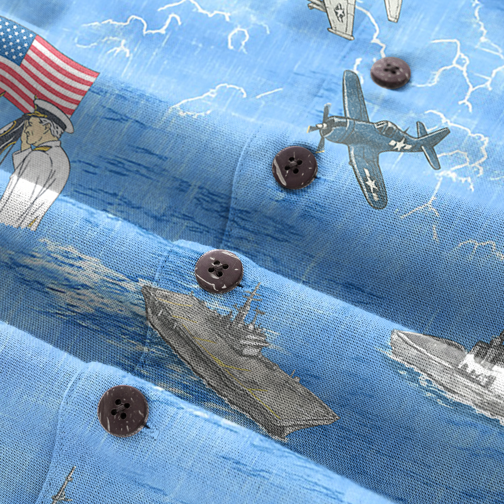 US Navy 250th Years Of Service Hawaiian Shirt