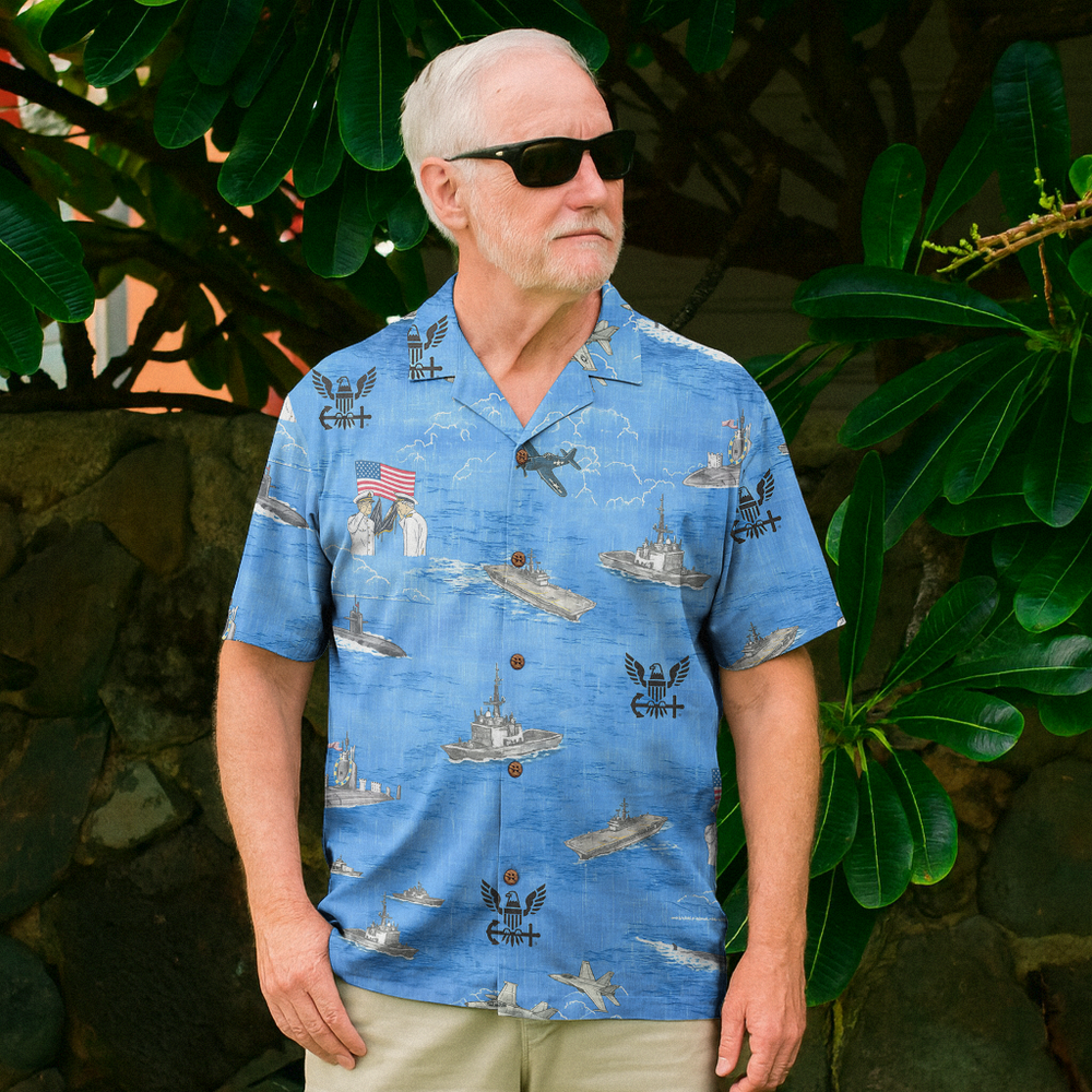 US Navy 250th Years Of Service Hawaiian Shirt
