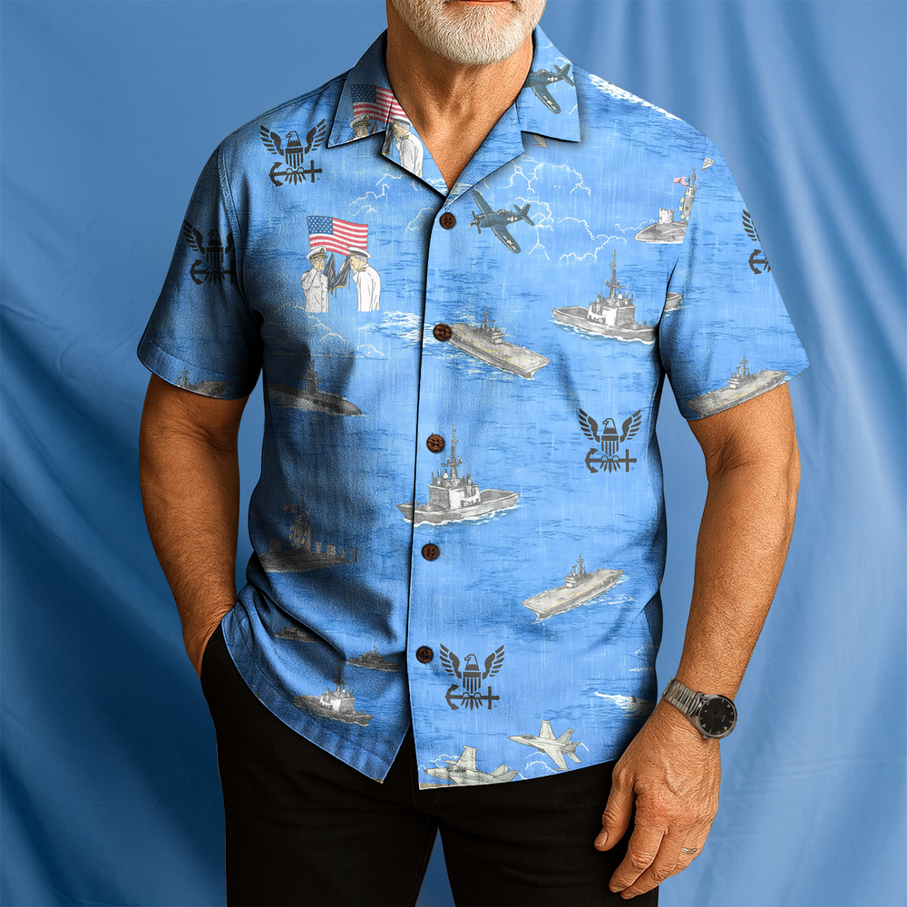 US Navy 250th Years Of Service Hawaiian Shirt