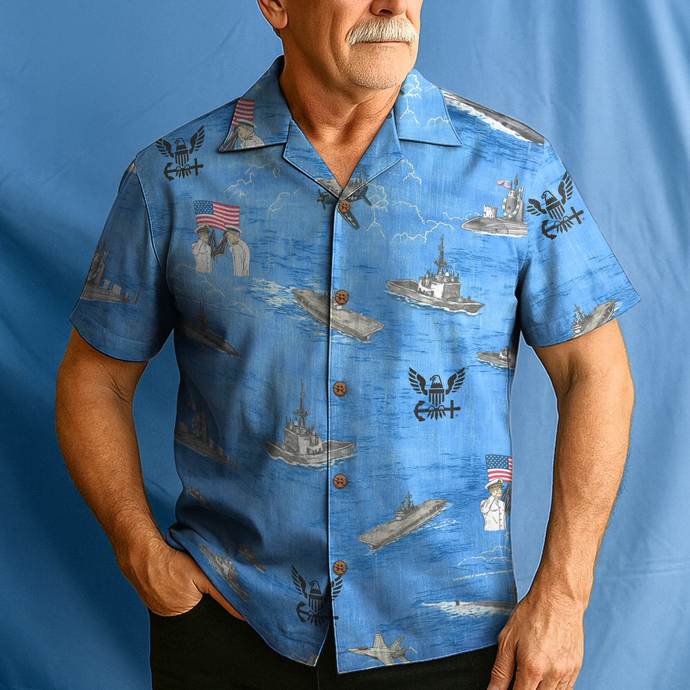US Navy 250th Years Of Service Hawaiian Shirt