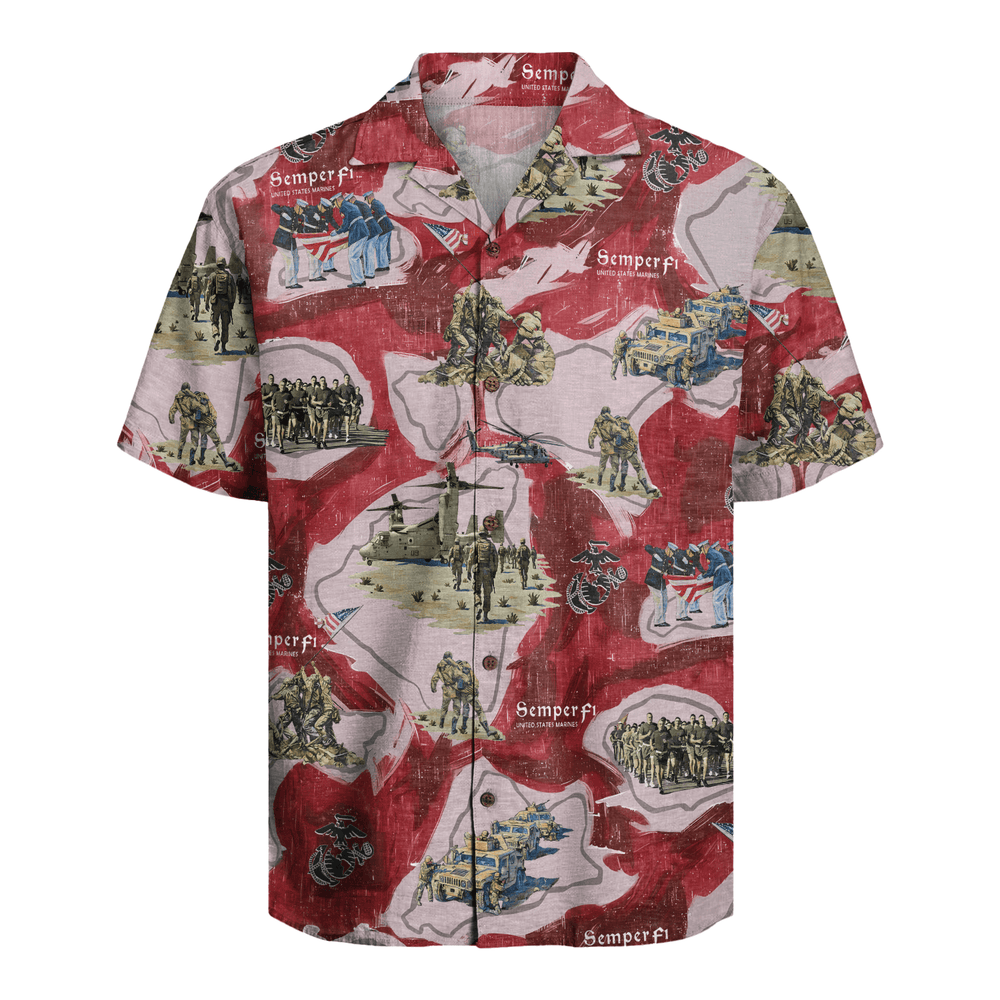US Marine Corps 250th Years Of Service Hawaiian Shirt