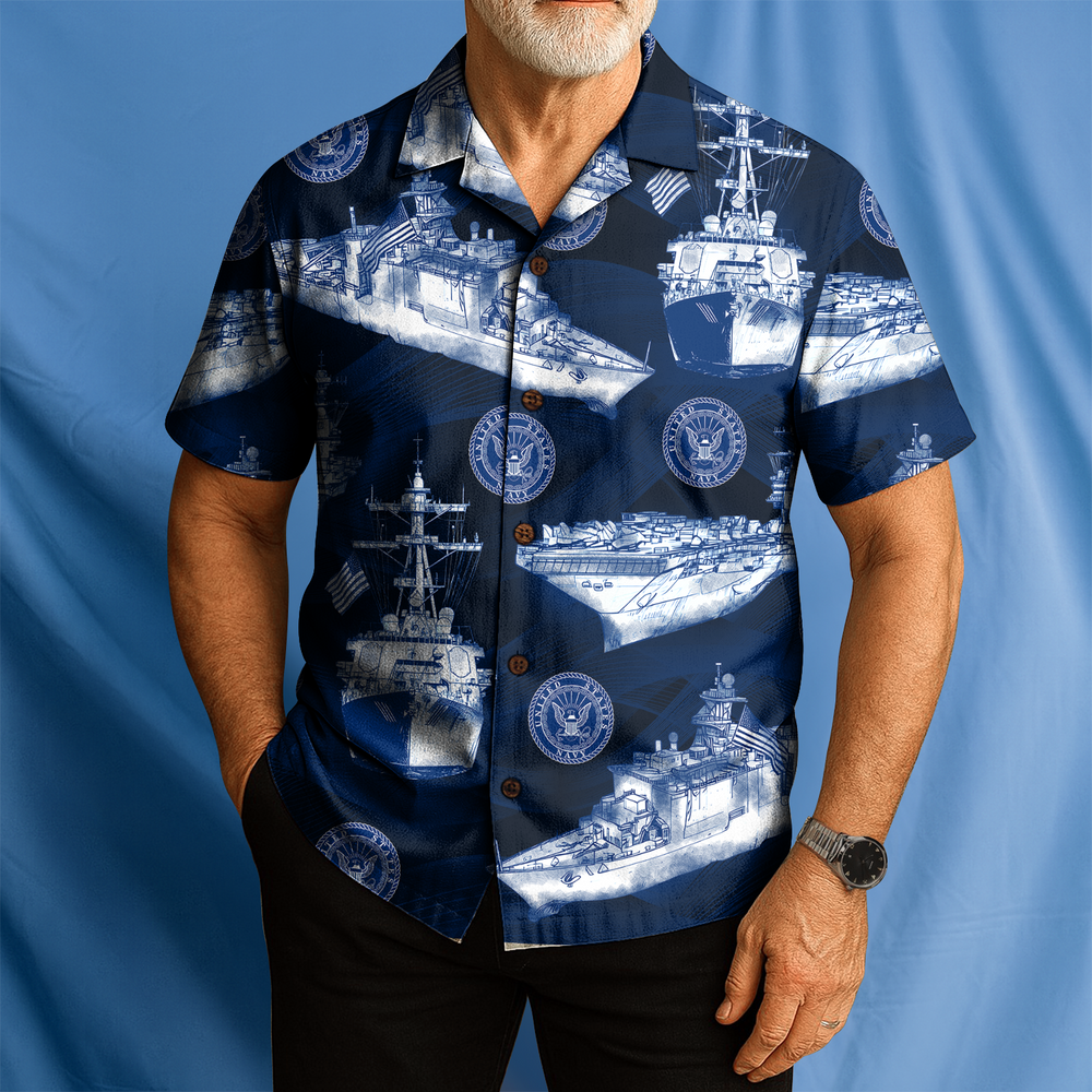 US Navy 250th Years Of Service Hawaiian Shirt