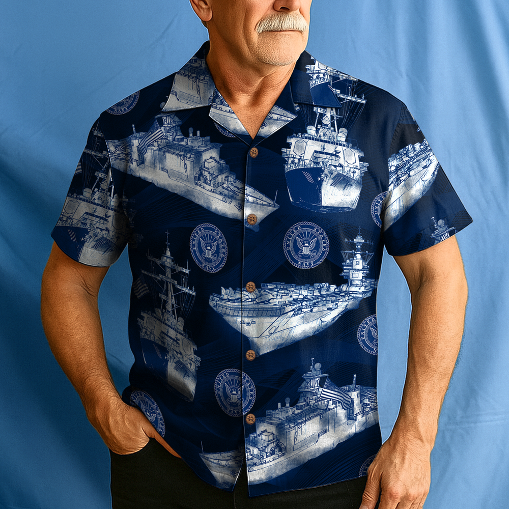 US Navy 250th Years Of Service Hawaiian Shirt