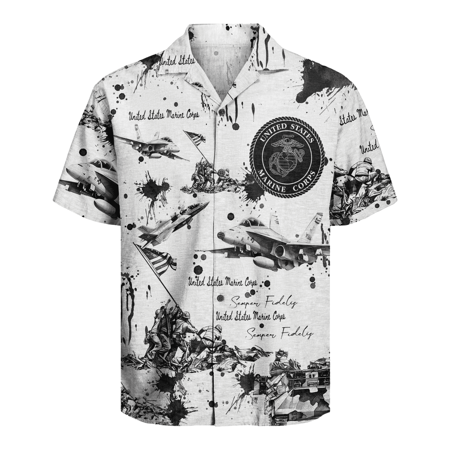 US MARINE 250th Years Of Service Hawaiian Shirt