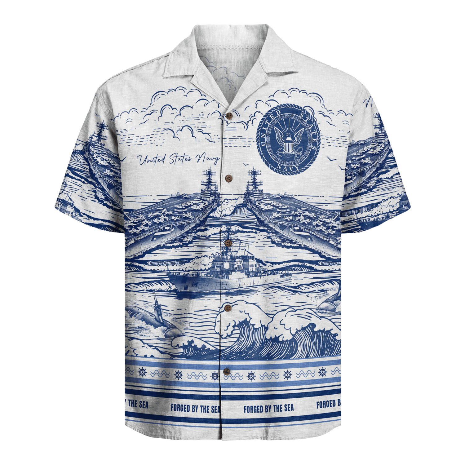 US Navy 250th Years Of Service Hawaiian Shirt