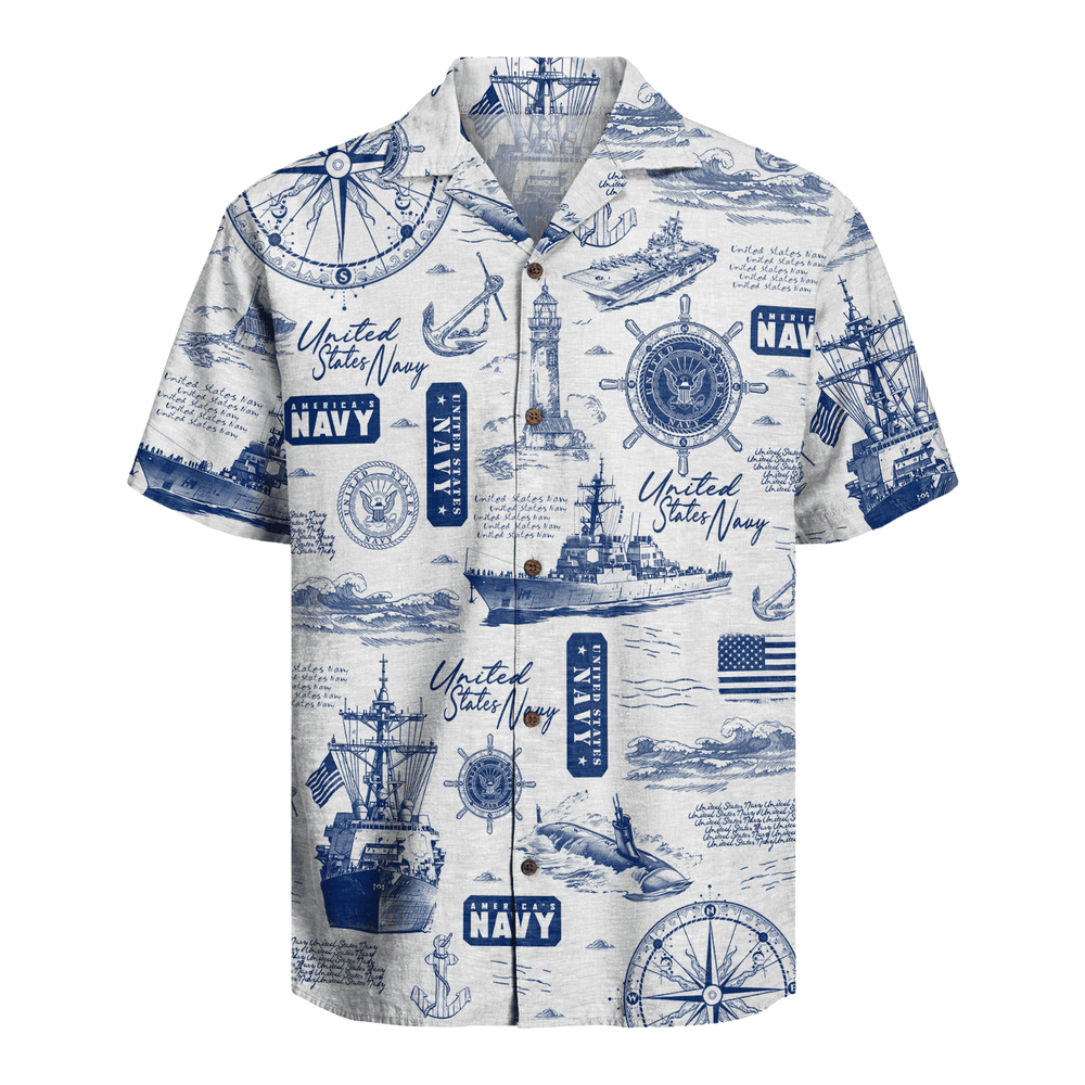 US Navy 250th Years Of Service Hawaiian Shirt
