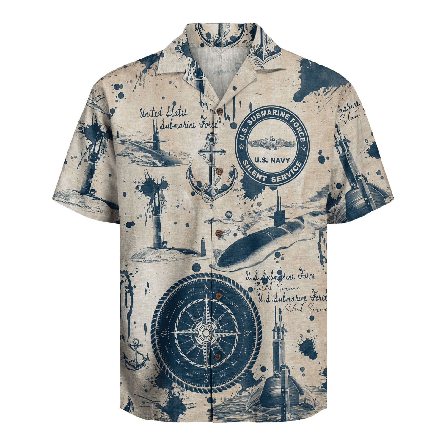 US Navy Submarine 250th Years of Service Hawaiian Shirt