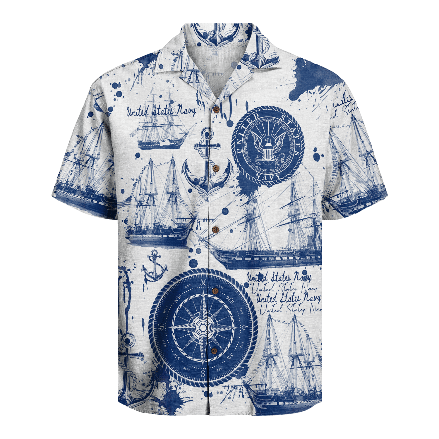 US Navy 250th Years Of Service Hawaiian Shirt