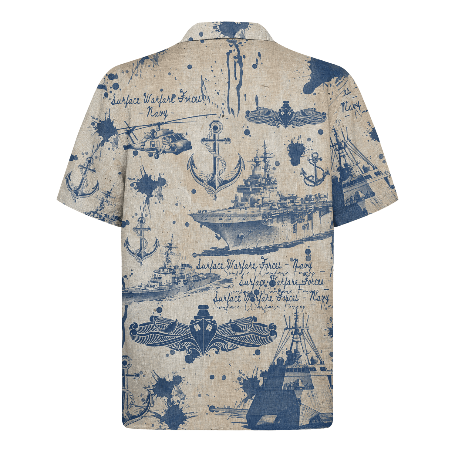 US Navy Surface Warfare Forces 250th Years of Service Hawaiian Shirt