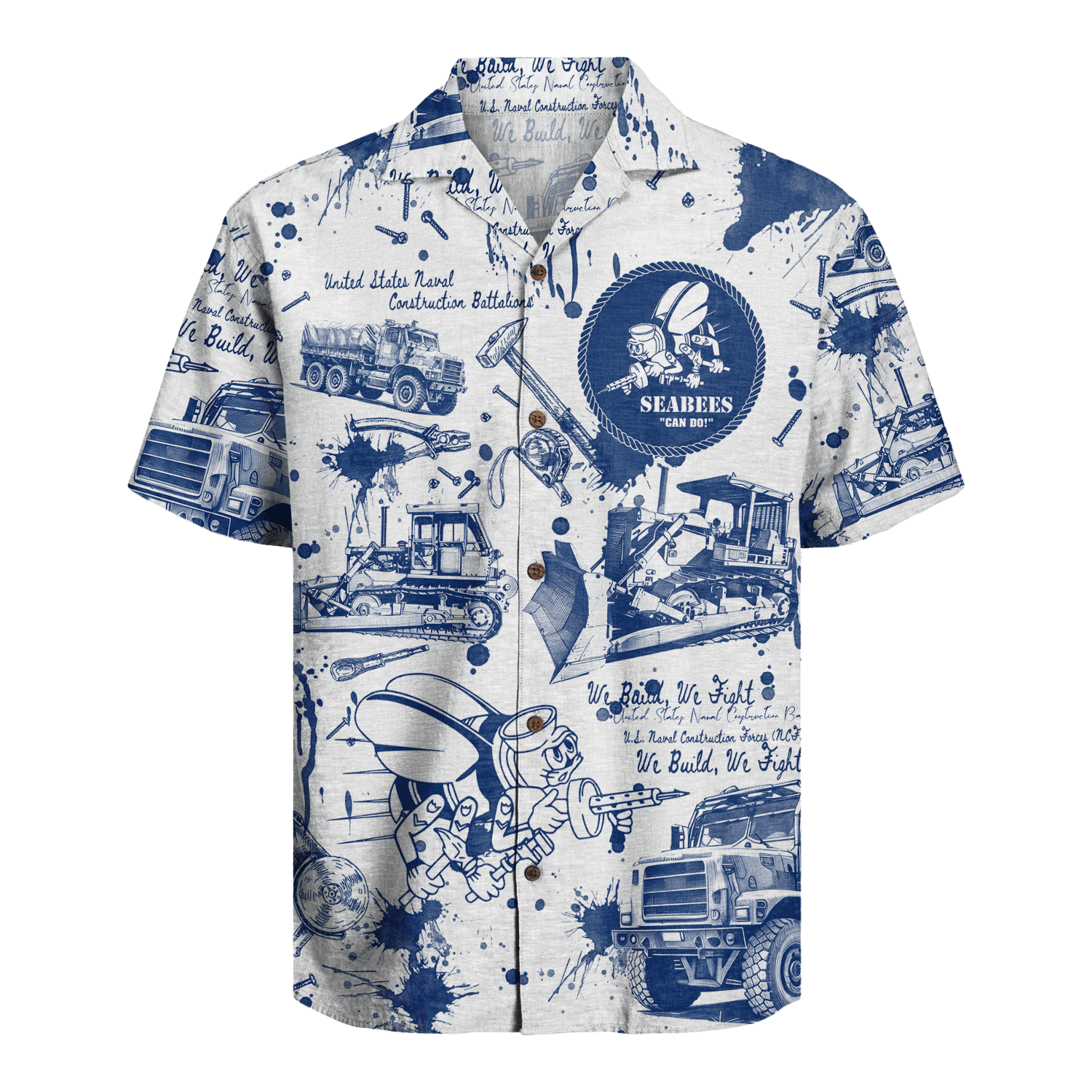 US Navy Seabees 250th Years Of Service Hawaiian Shirt
