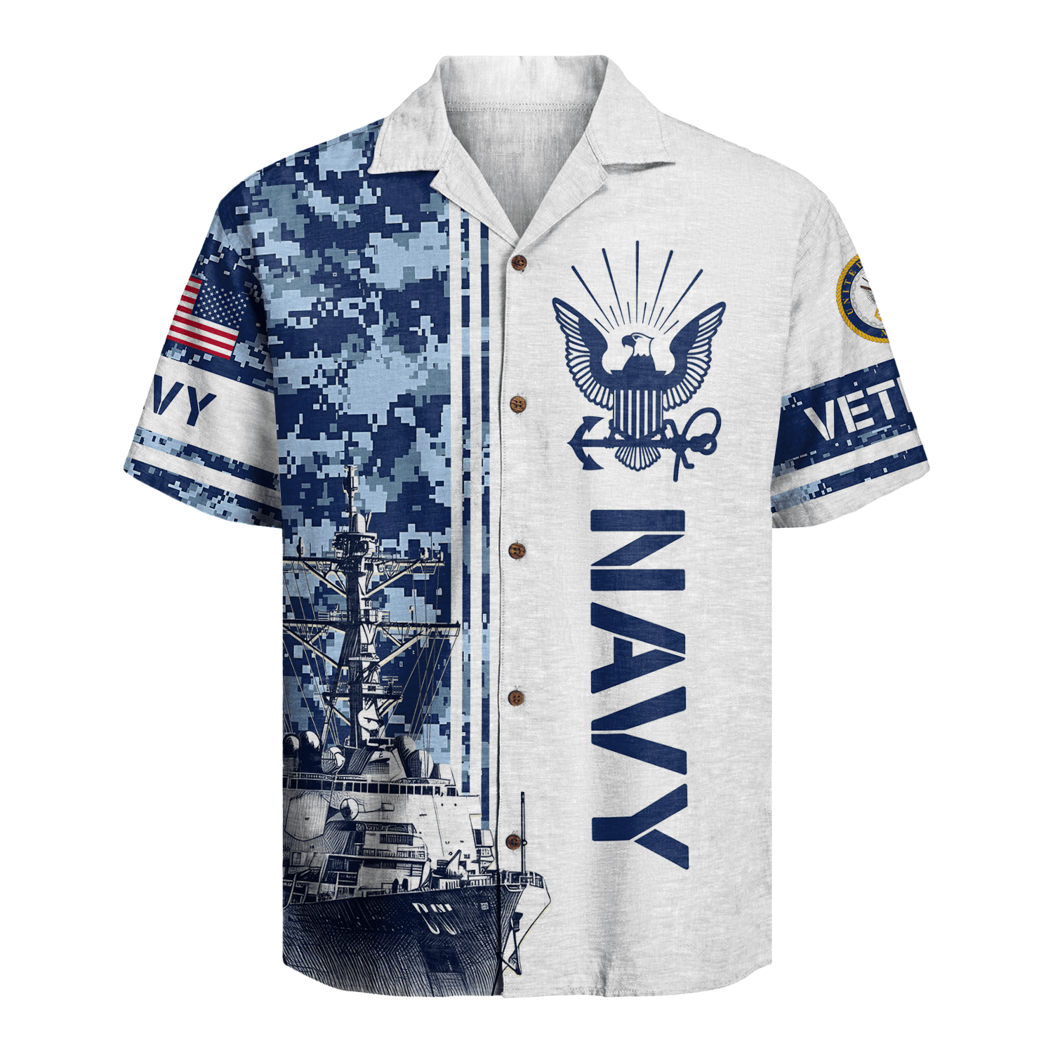 US Navy 250th Years Of Service Hawaiian Shirt