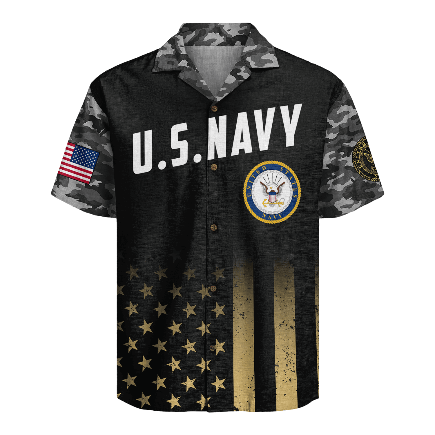 US Navy 250th Years Of Service Hawaiian Shirt