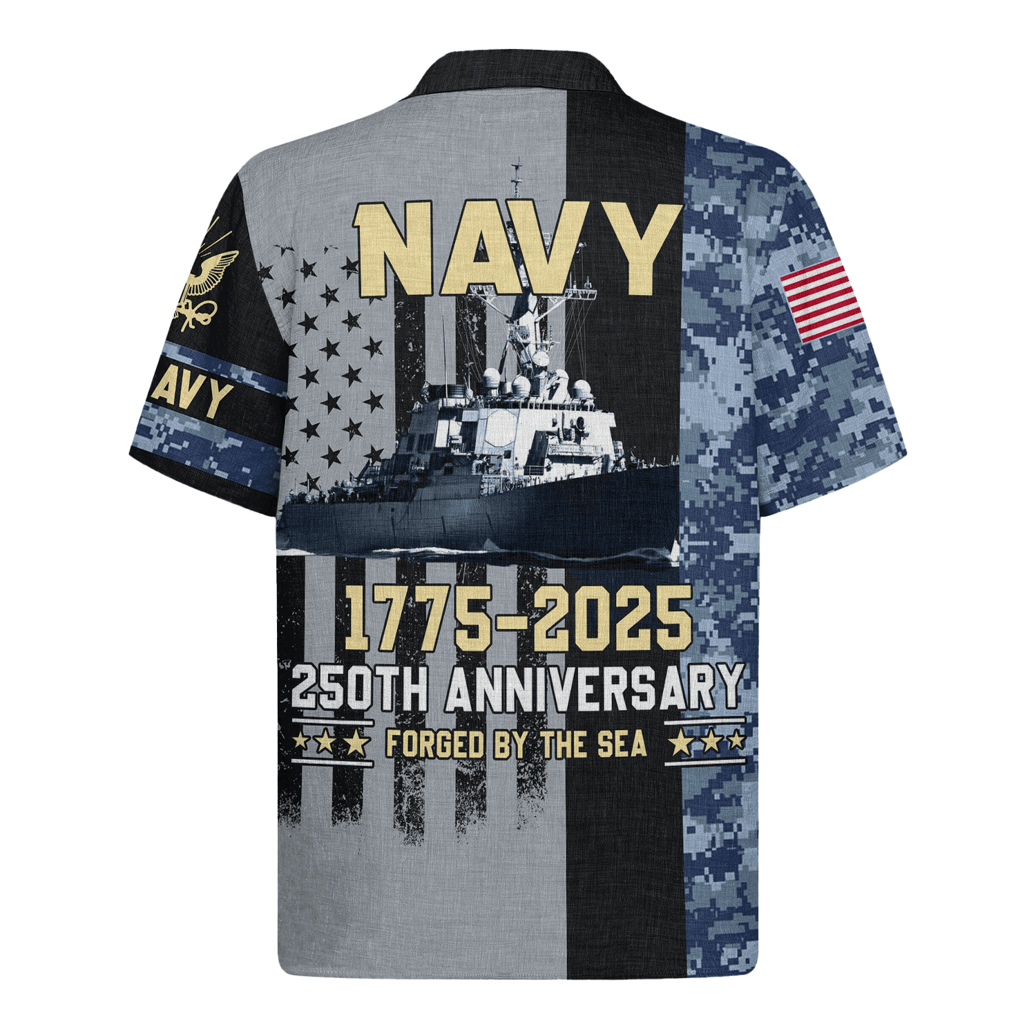 US Navy 250th Years Of Service Hawaiian Shirt