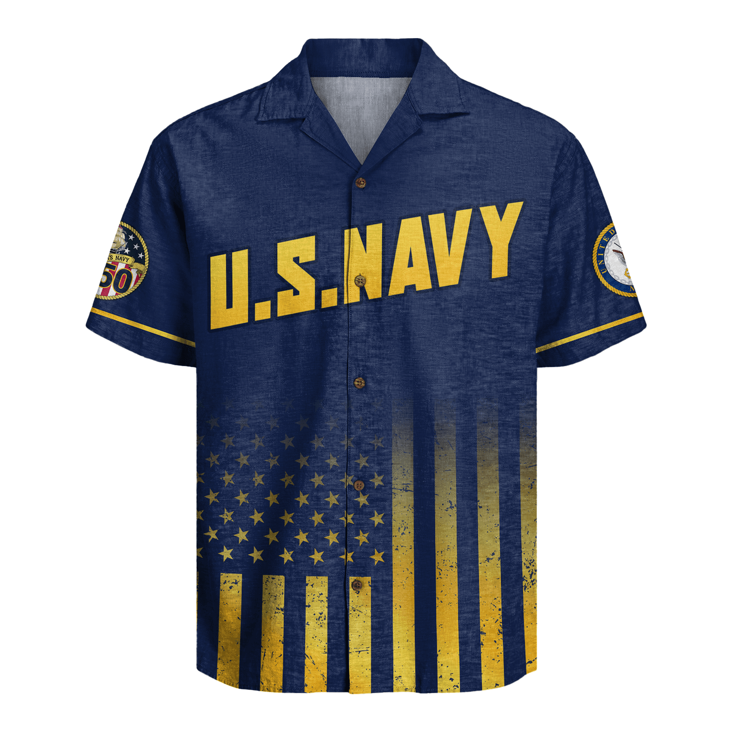 US Navy 250th Years Of Service Hawaiian Shirt