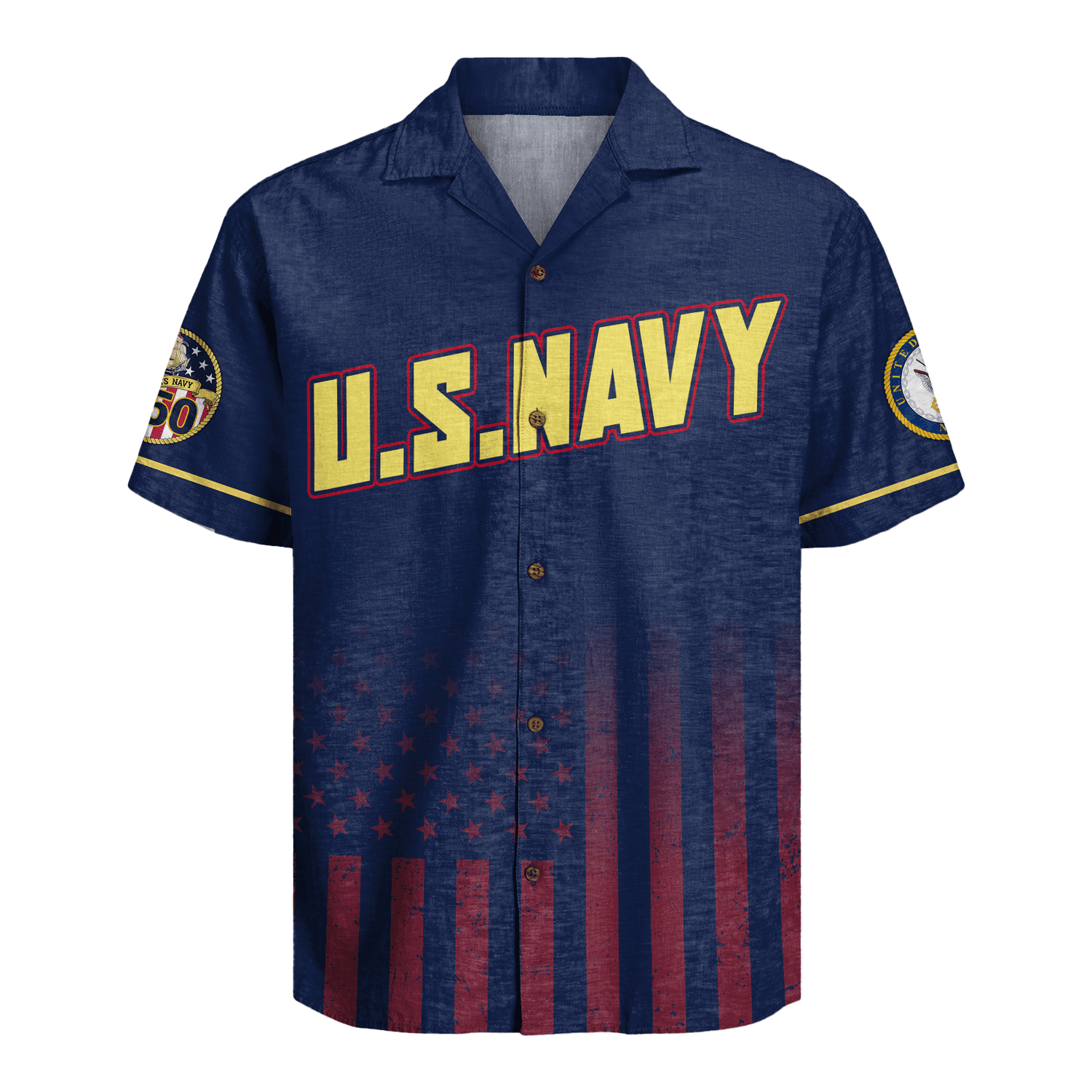 US Navy 250th Years Of Service Hawaiian Shirt