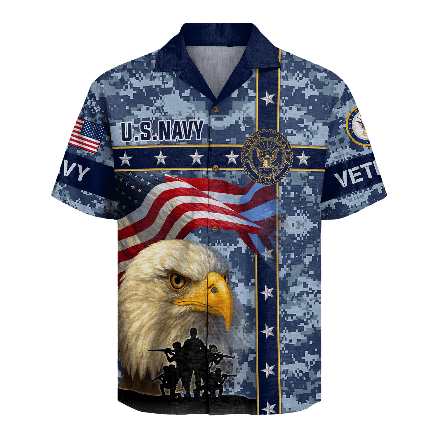 US Navy 250th Years Of Service Hawaiian Shirt