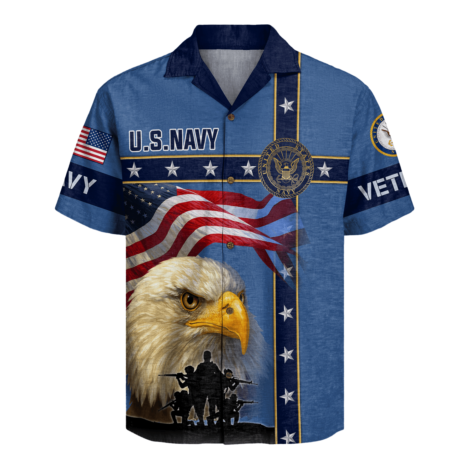 US Navy 250th Years Of Service Hawaiian Shirt