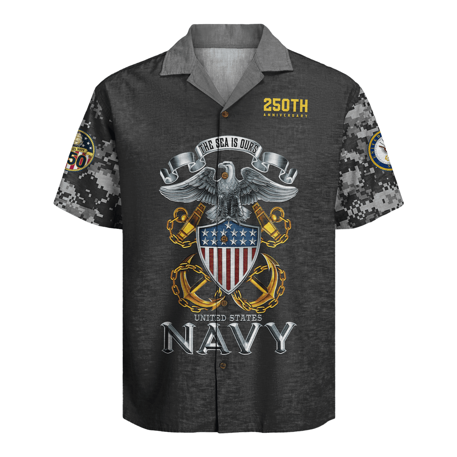US Navy 250th Years Of Service Hawaiian Shirt