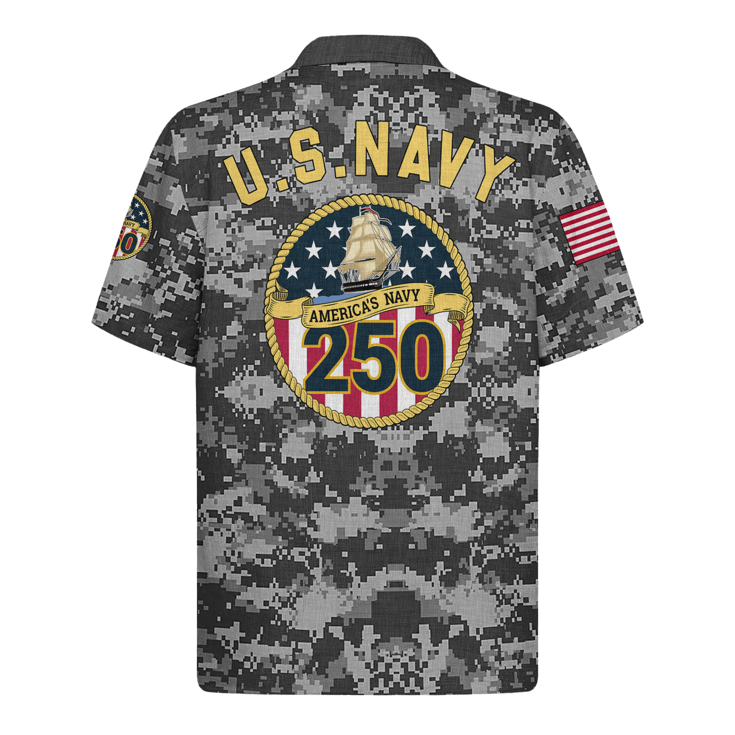 US Navy 250th Years Of Service Hawaiian Shirt