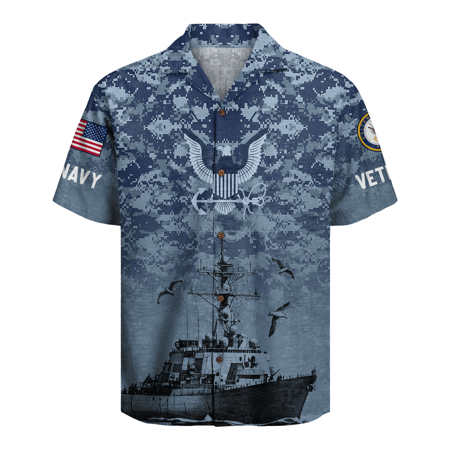 US Navy 250th Years Of Service Hawaiian Shirt