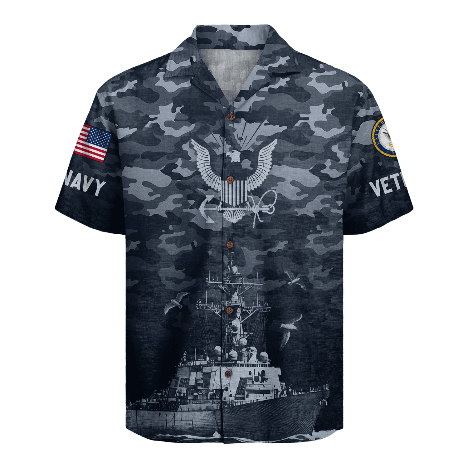 US Navy 250th Years Of Service Hawaiian Shirt