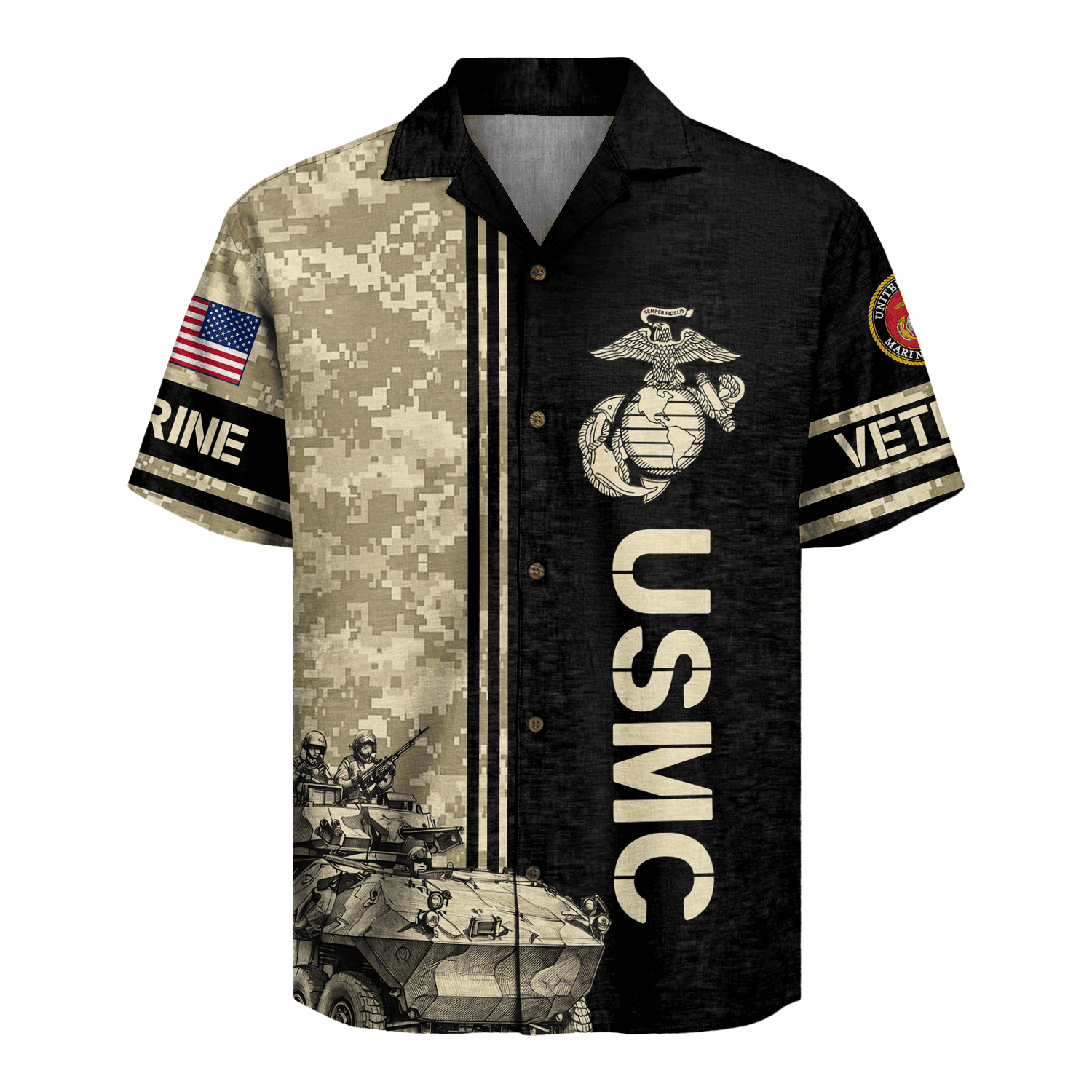 US MARINE 250th Years Of Service Hawaiian Shirt