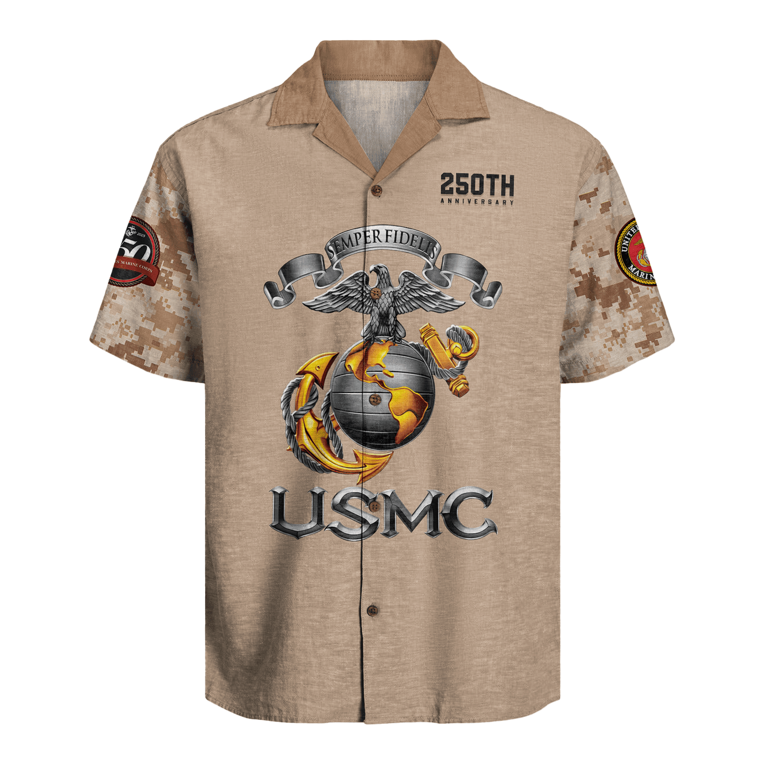 US MARINE 250th Years Of Service Hawaiian Shirt