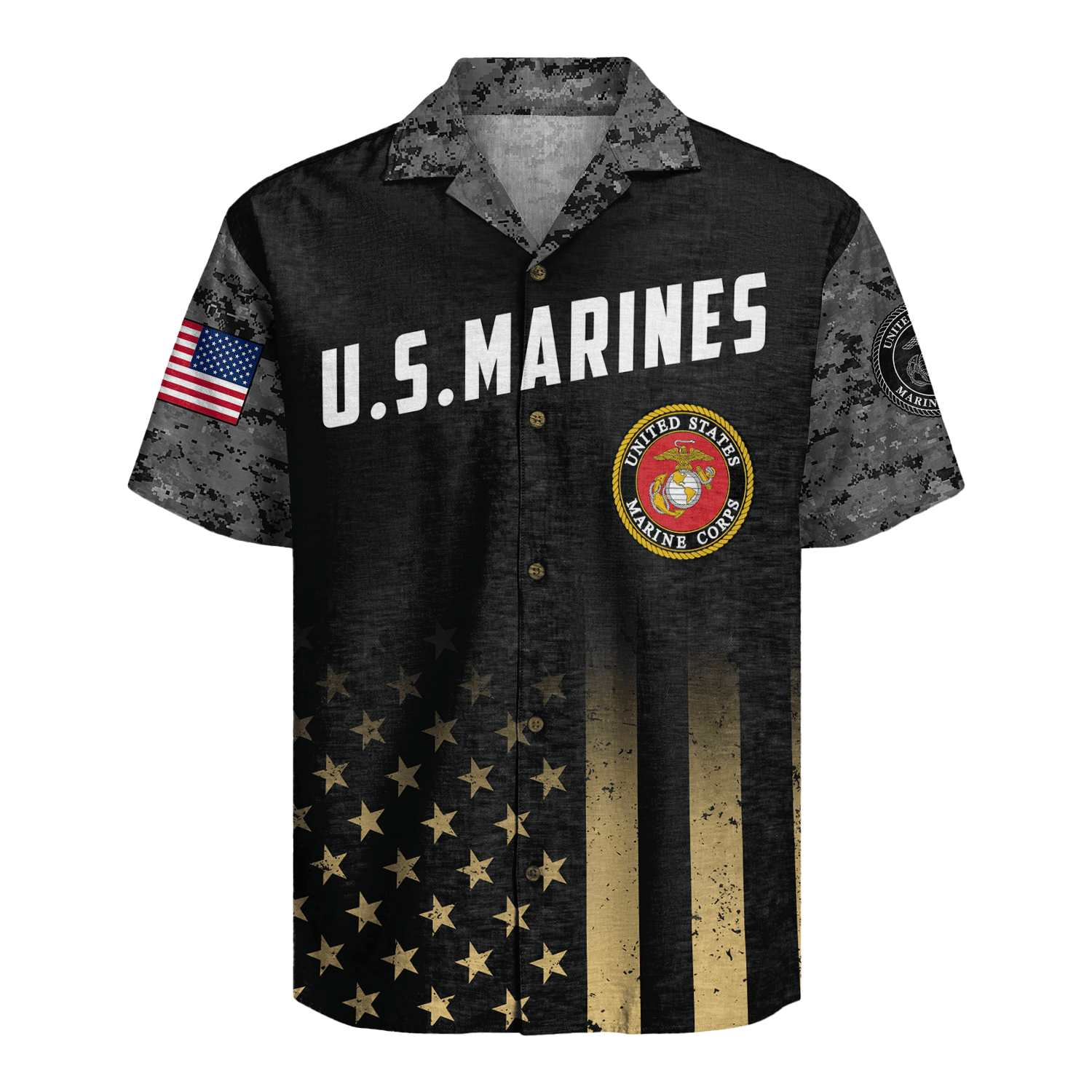 US MARINE 250th Years Of Service Hawaiian Shirt