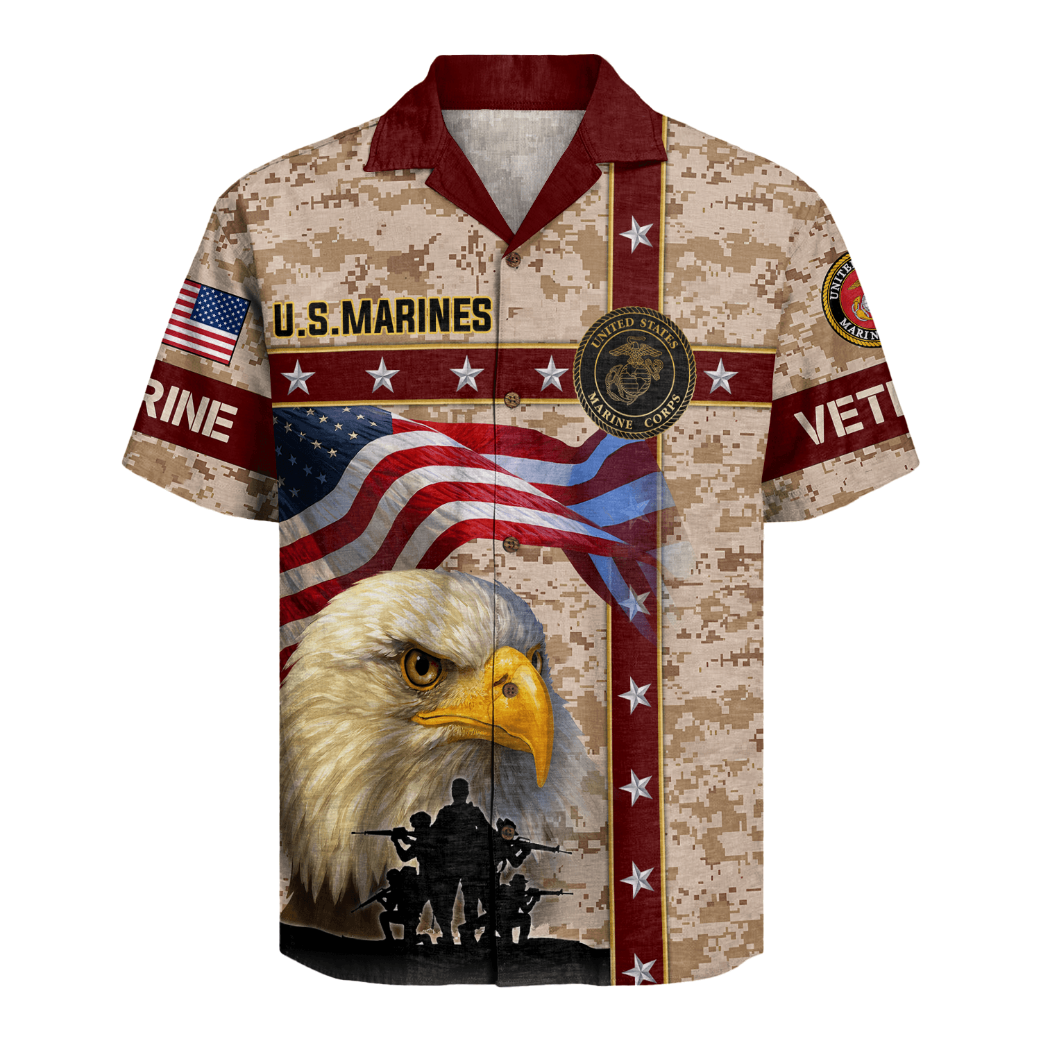 US MARINE 250th Years Of Service Hawaiian Shirt