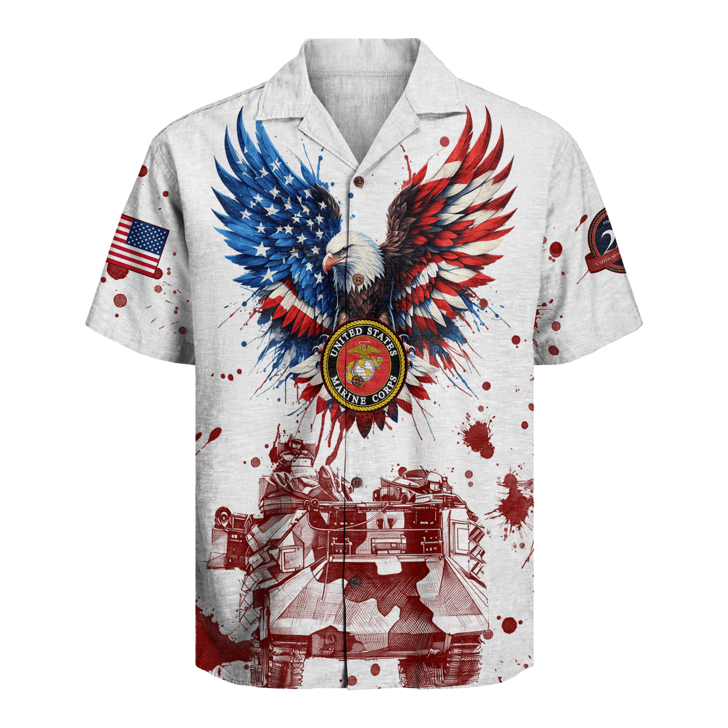 US MARINE 250th Years Of Service Hawaiian Shirt