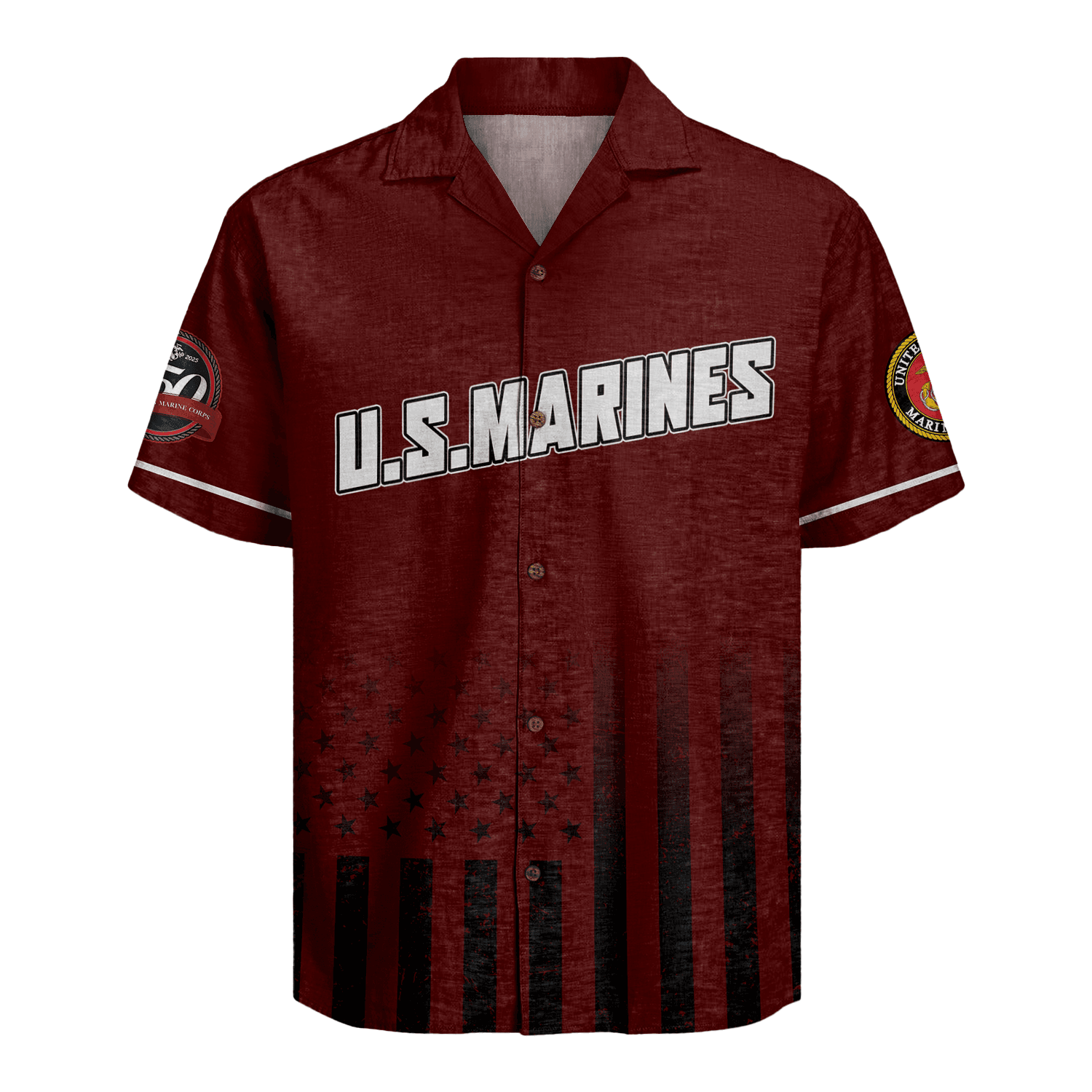 US MARINE 250th Years Of Service Hawaiian Shirt
