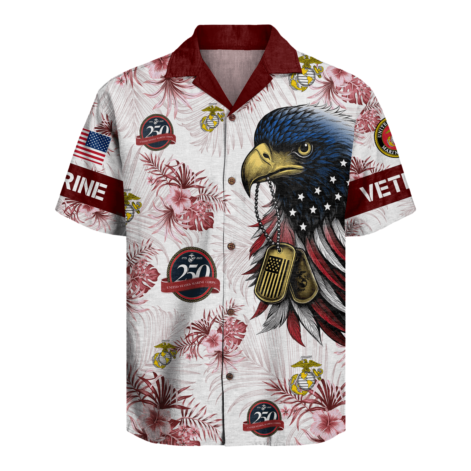US MARINE 250th Years Of Service Hawaiian Shirt