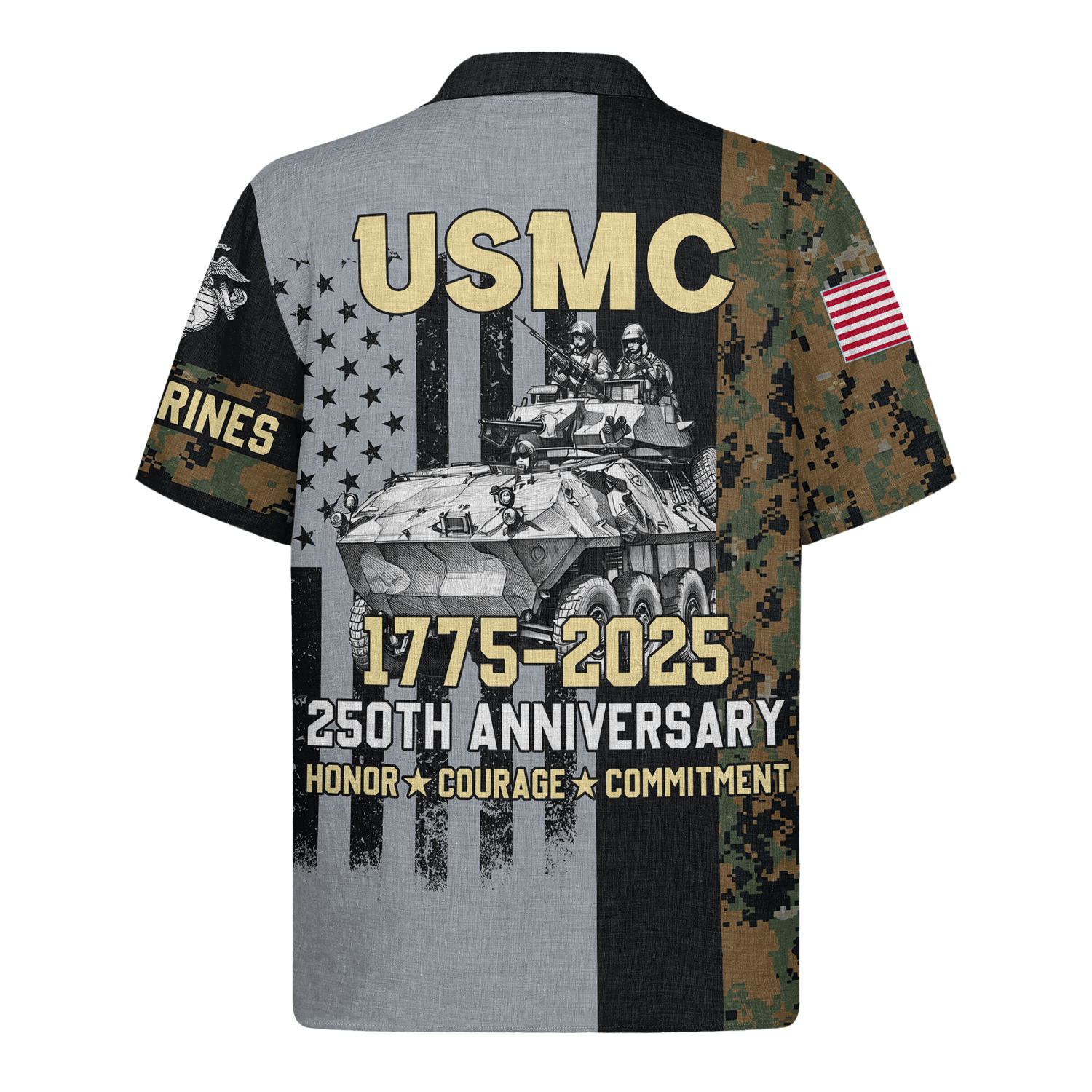 US MARINE 250th Years Of Service Hawaiian Shirt